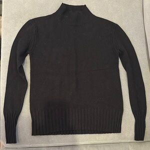 J. Crew Black 100% Cashmere mock neck Sweater